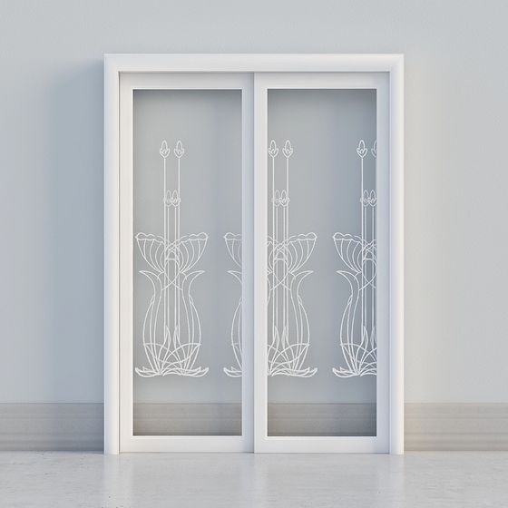 porta bianca a finestra cinese