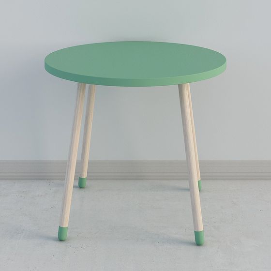 Elegant Low Poly Round Table 3D model for Creative Spaces