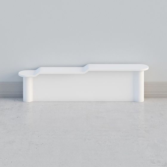 Urban Curve Bench 3D model