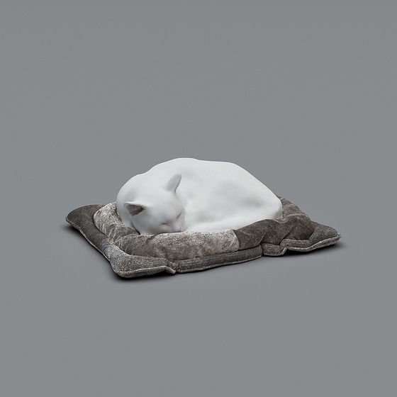 Charming Sleeping Cat 3D Model