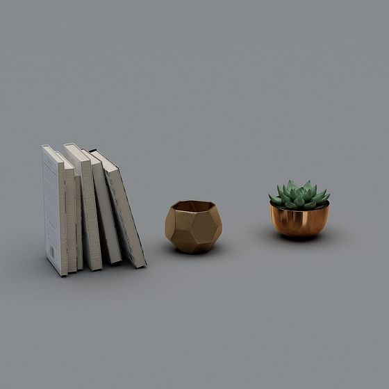 Modern Geometric 3D Model for Creative Spaces