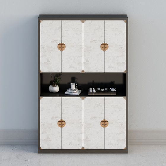 East Asian Style Storage Cabinet 3D model