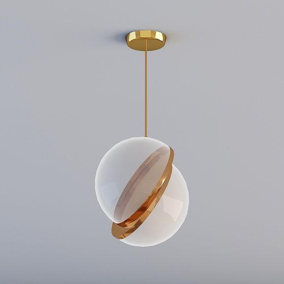 Elegant Planetary Pendant Light 3D Model