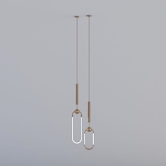 Hanging Art Light 3D model for Modern Interiors