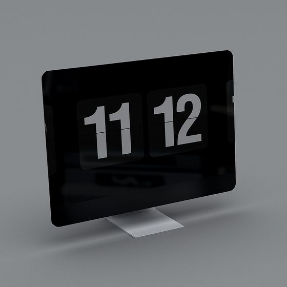 Minimalist Clock 3D Model Design