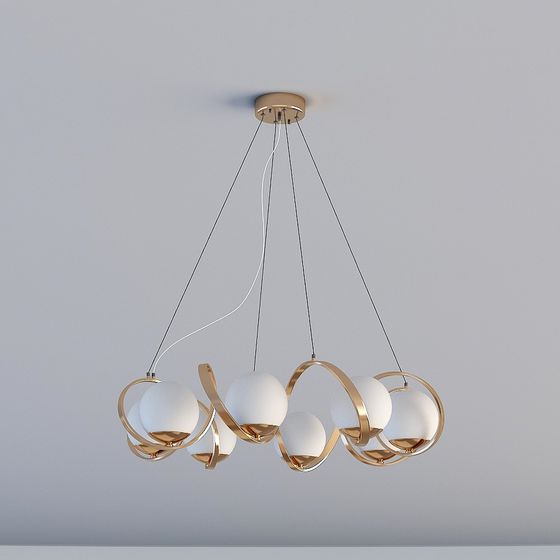 Halo Chandelier 3D model for Modern Interior Design
