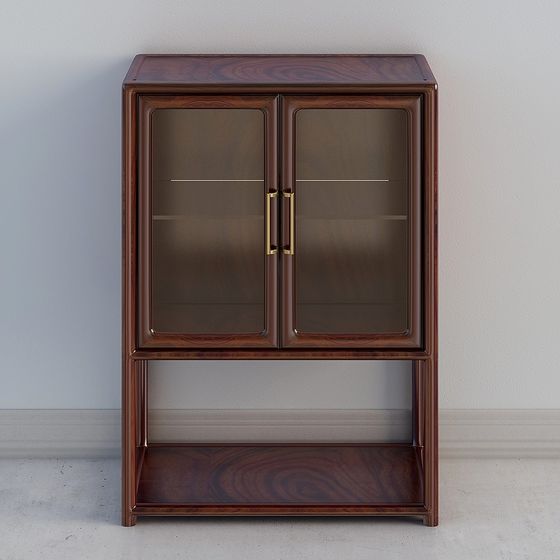 Elegant Display Cabinet 3D model for Modern Interiors