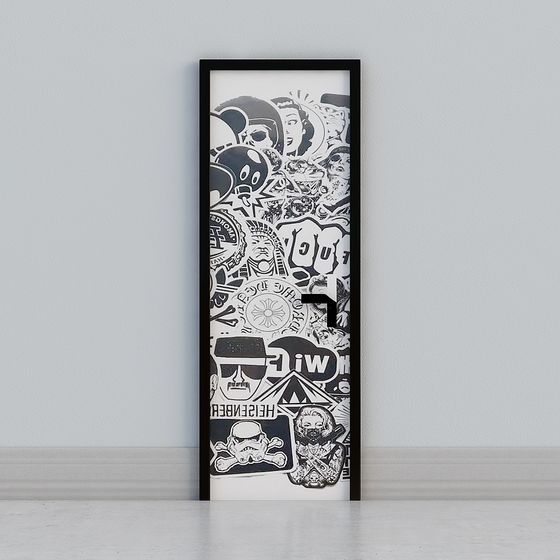 Graffiti Door 3D model for Artistic Spaces