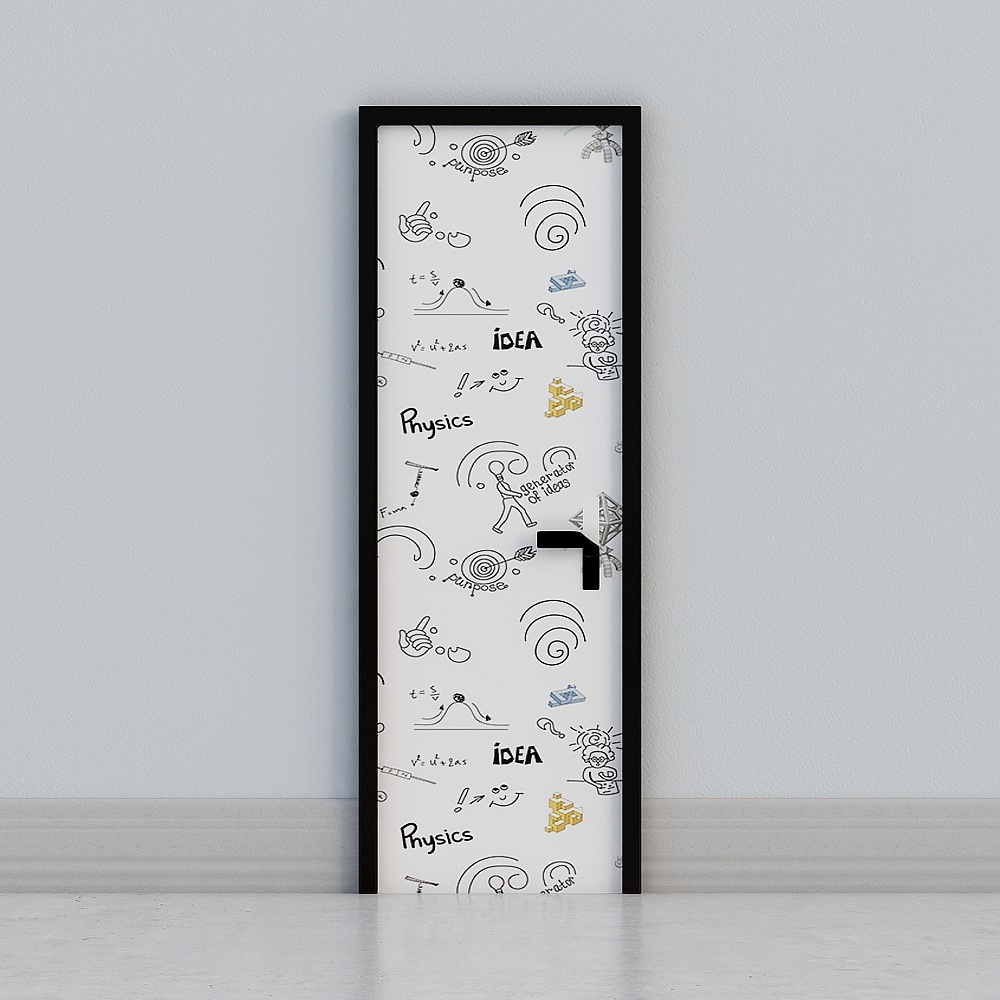 Porte blanche décorative moderne