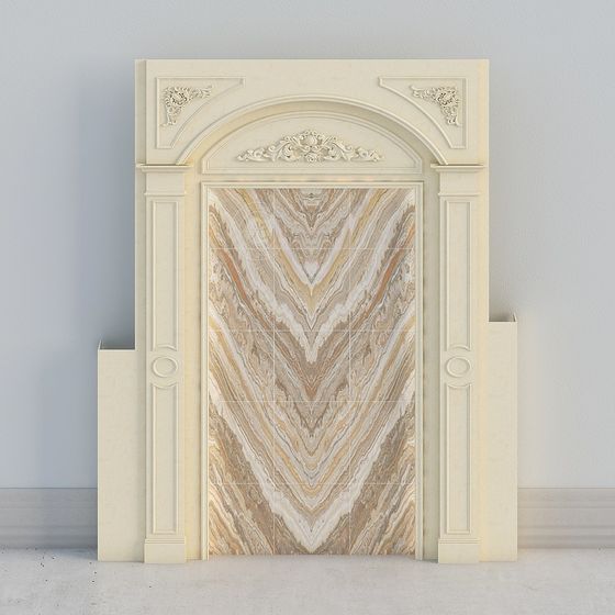 Elegant Low-Poly 3D Door Frame Model