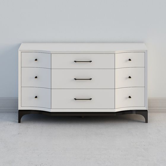 Curvilinear Cabinet 3D Model