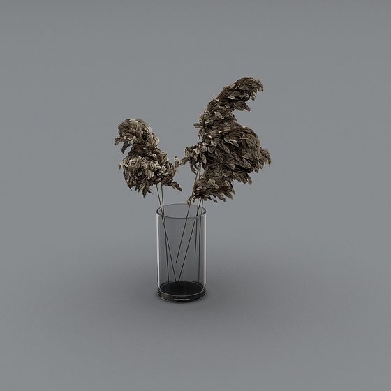Dried Flowers in Wind 3D model