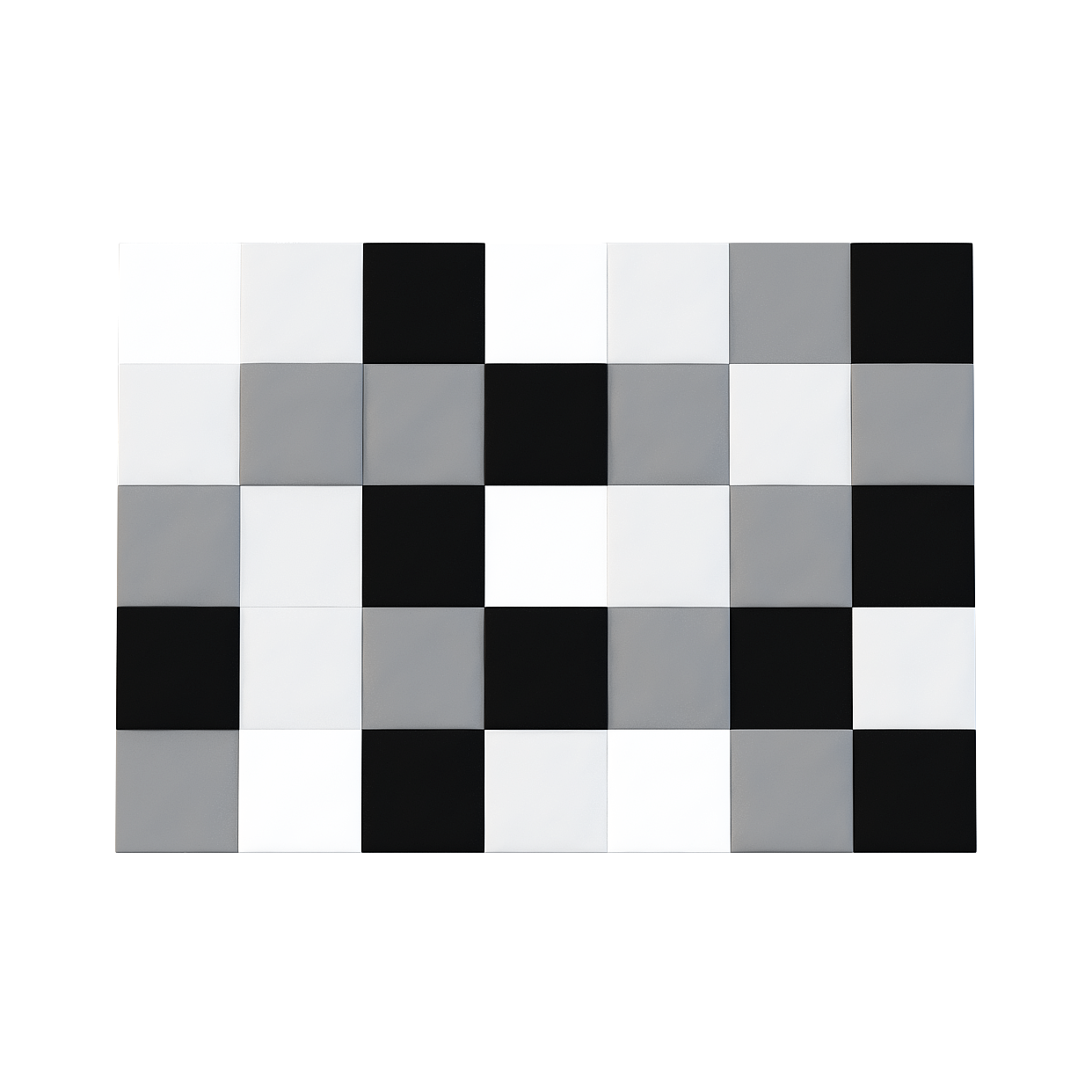 Checkerboard Floor 3D Model – Low-Poly Black & White Tiles