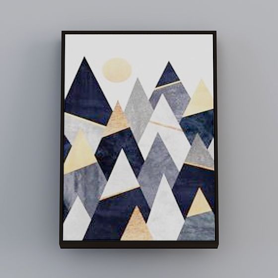 Geometric Light 3D Model - Modern Art Aesthetic