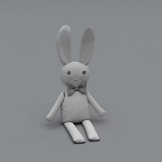 Plush Bunny 3D model - Low Poly Design