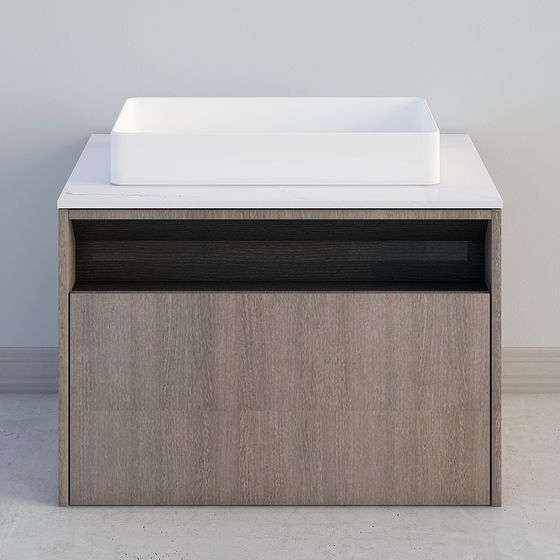 Modern Minimalist Bathroom Vanity 3D model