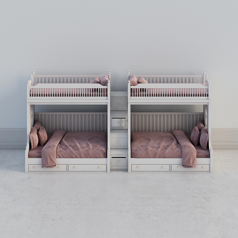 Combinazione Stanza Bambini - Letto Madre Alto e Basso 1