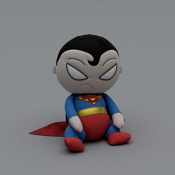 Adorable Superman Chibi 3D model