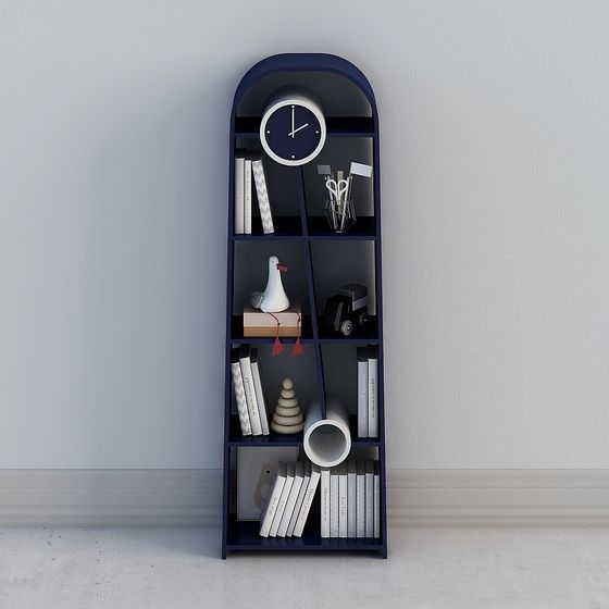 Chic Modern Vintage Bookshelf 3D model