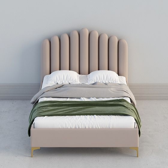 Elegant Headboard 3D model for Modern Interiors