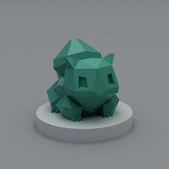 Low Poly Frog 3D model for Designers and Developers