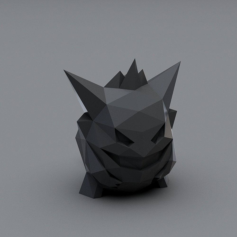 Ghost Cat Low Polygon 3D model