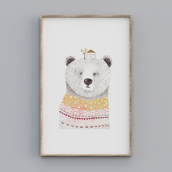 Charming Low-Poly Forest Bear 3D model