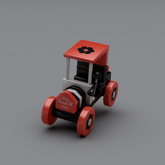 1960 Ford R 3D Model with Low Poly Design