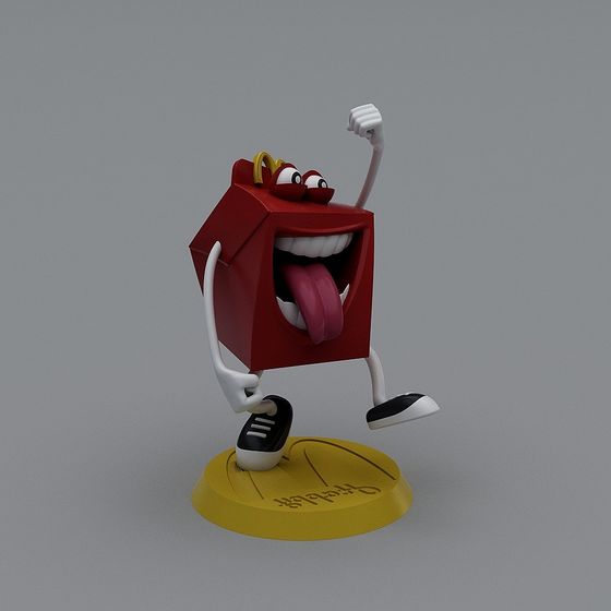 Vibrant Happy Chicken Leg 3D model