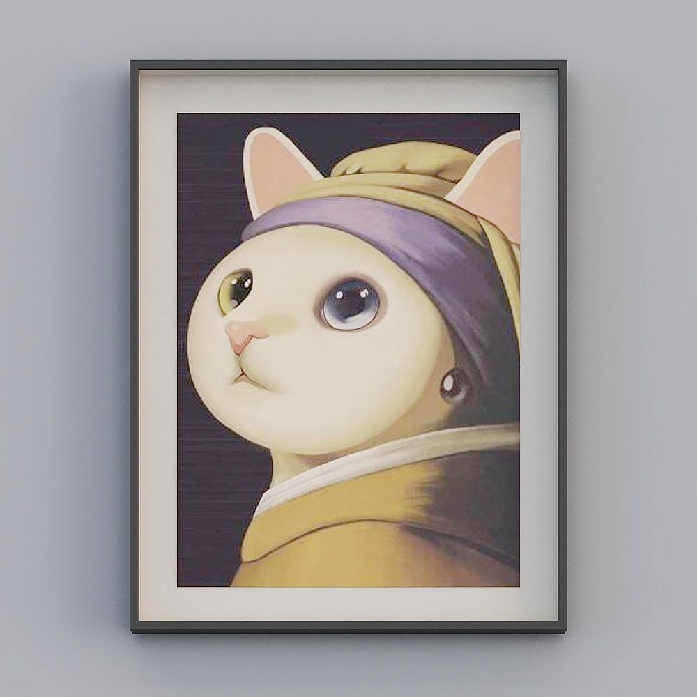 Charming Cat Da Vinci 3D Model