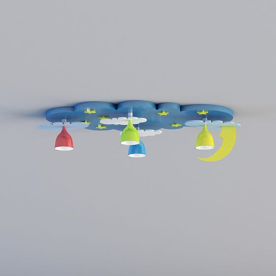 Cloudy Night Sky Ceiling Light 3D model