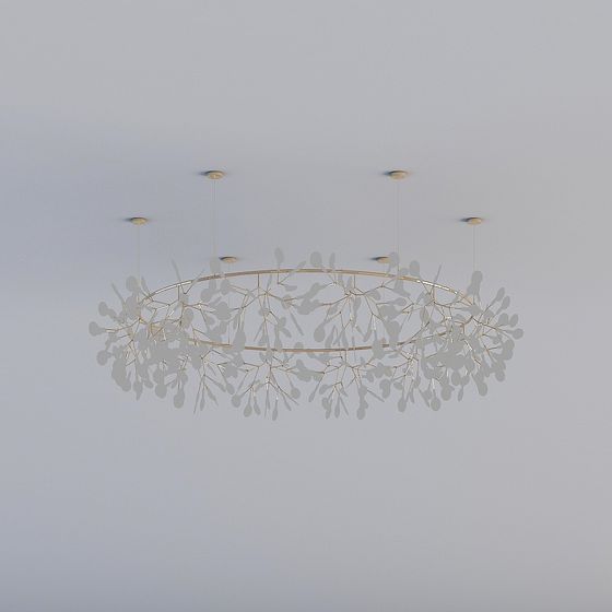 Lush Branches 3D Model Chandelier