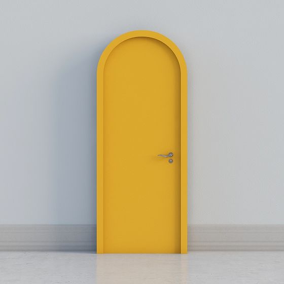 Porte arquée moderne jaune