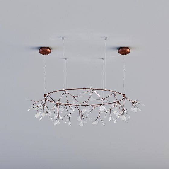Elegant Nature-Inspired Pendant Light 3D model