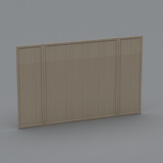 Wood Grain Partition Wall 3D model for Modern Interiors