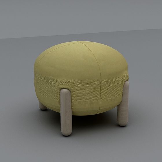 Roundy Stool 3D model for Stylish Spaces