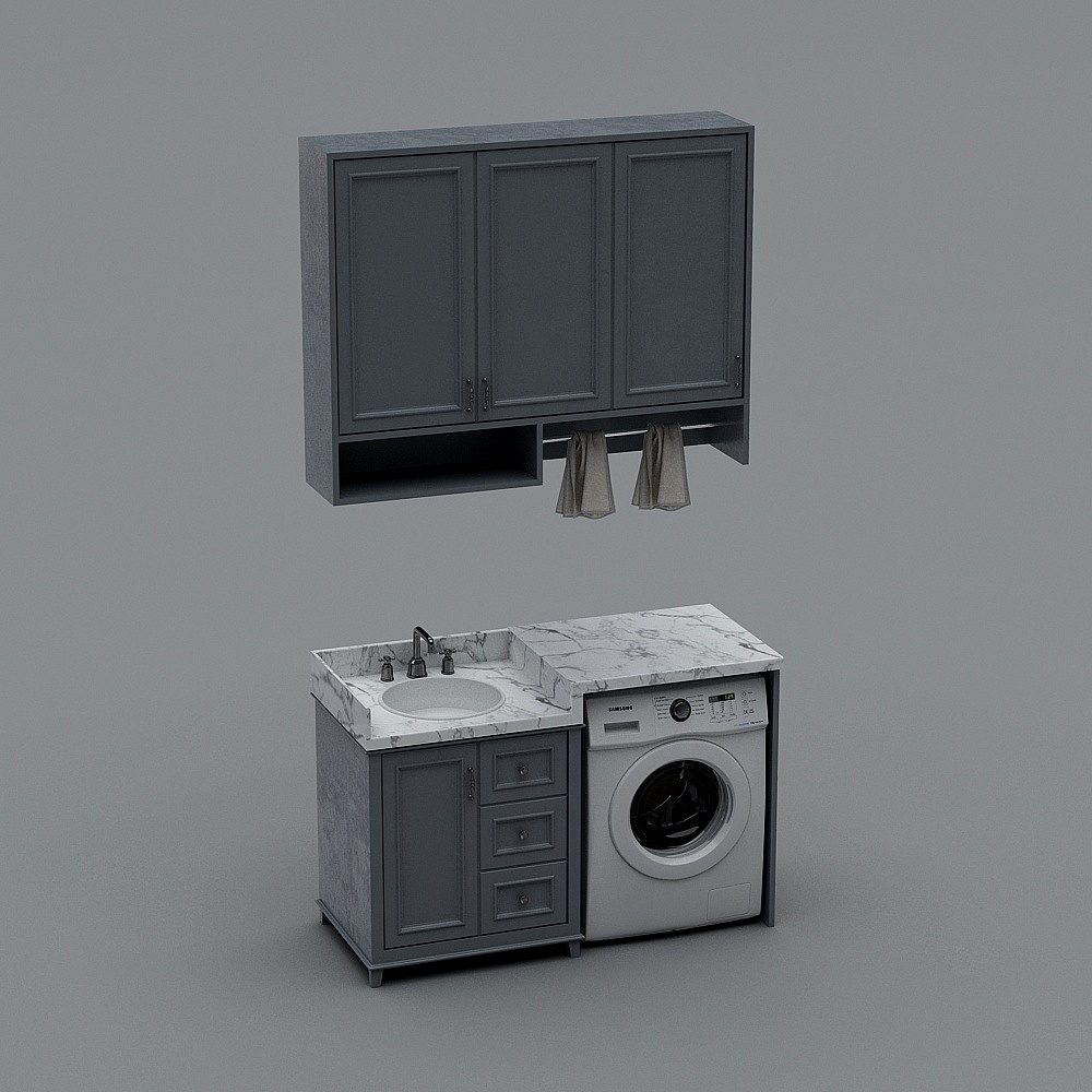Stylish 3D Bathroom Set Model for Modern Interiors