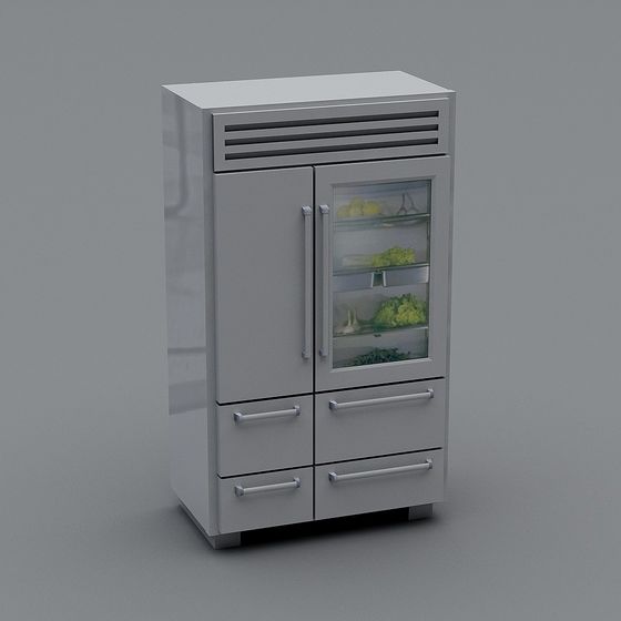 Modern High-Detail Refrigerator 3D model