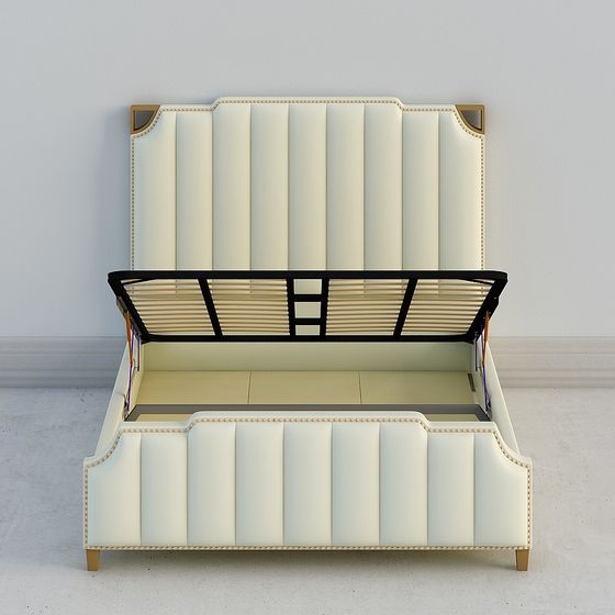 Elegant Comfort Bed 3D model