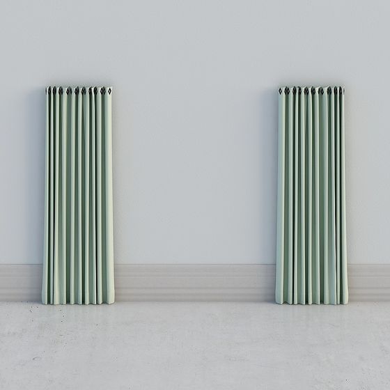 Elegant Striped Curtain 3D model for Creative Projects