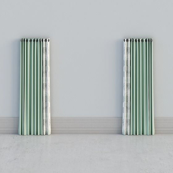 Elegant Low-Poly Curtain 3D model