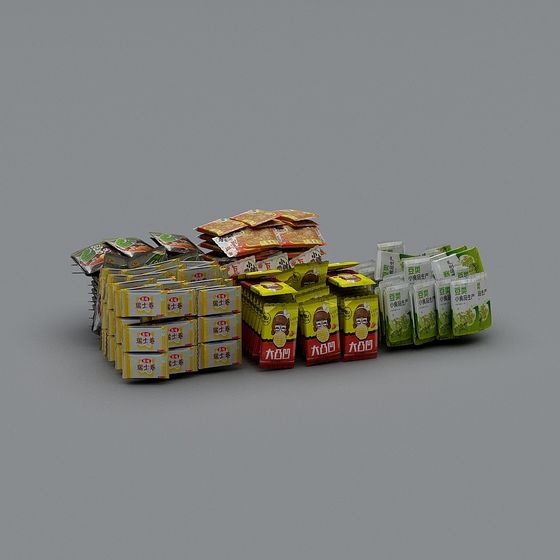 Surreal Snack Packaging Collection 3D model