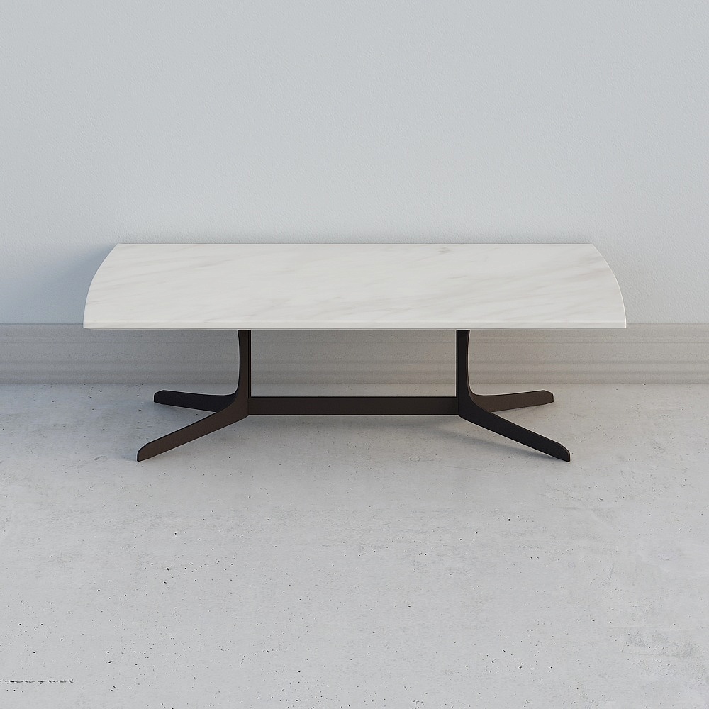 Arte Yvonne Pertu/Mesa de Café de Mármol Nórdico con Mesa de Té de Acero Inoxidable para Sala de Estar Aproximadamente 232S-3