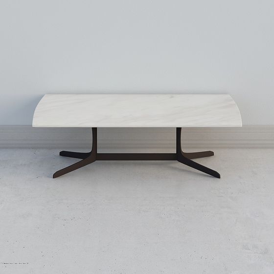 Arte Yvonne Pertu/Mesa de Café de Mármol Nórdico con Mesa de Té de Acero Inoxidable para Sala de Estar Aproximadamente 232S-3