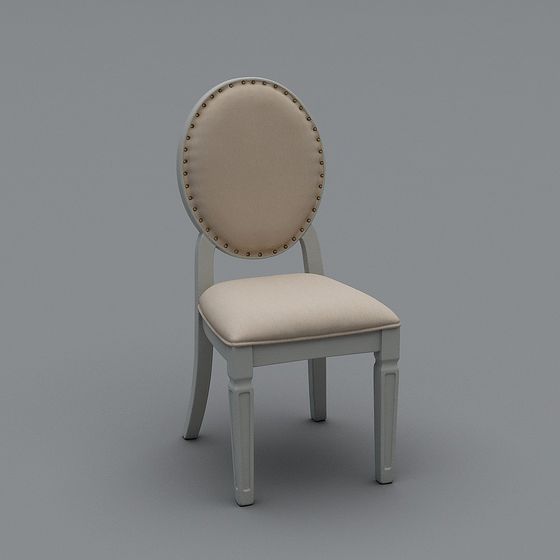 Stylish Curved Back Chair 3D model for Modern Spaces