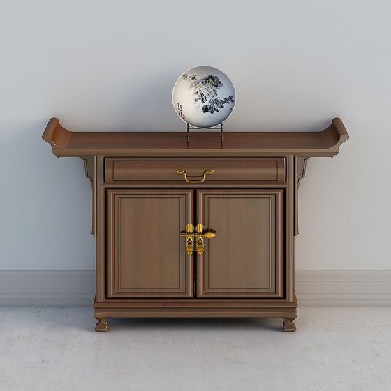 Stylish Chinese Console Cabinet 3D model for Modern Interiors