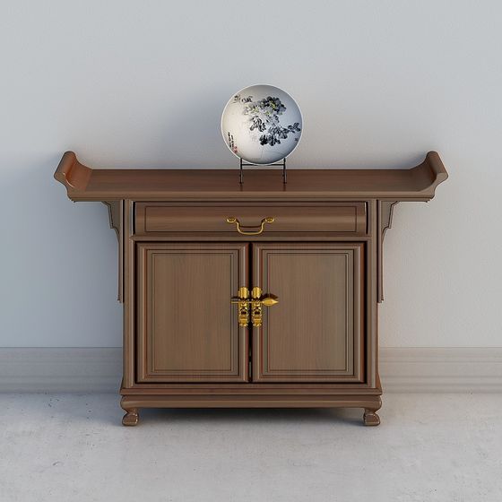 Elegant Chinese Console Table 3D model