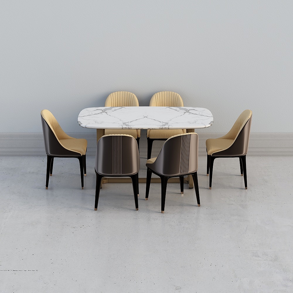 The modern-light-dining-table combination 01191118