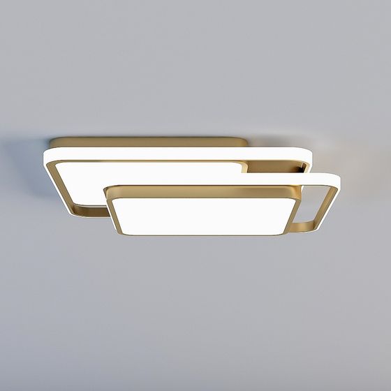 Modern Earth Color Ceiling Light 3D Model