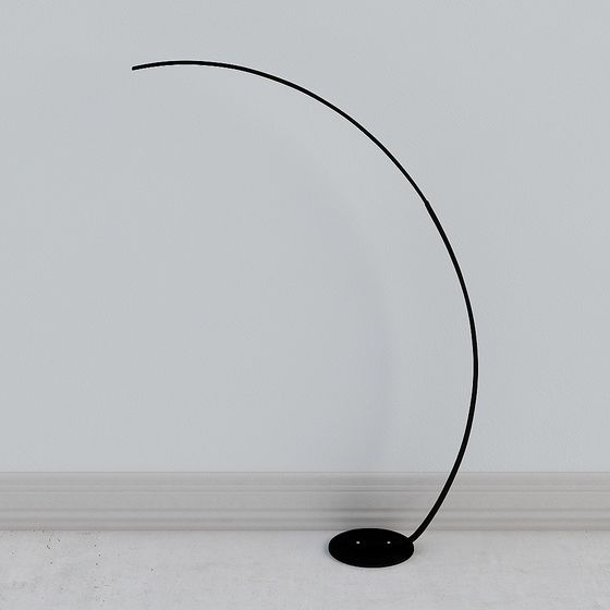 Curved Floor Lamp 3D model